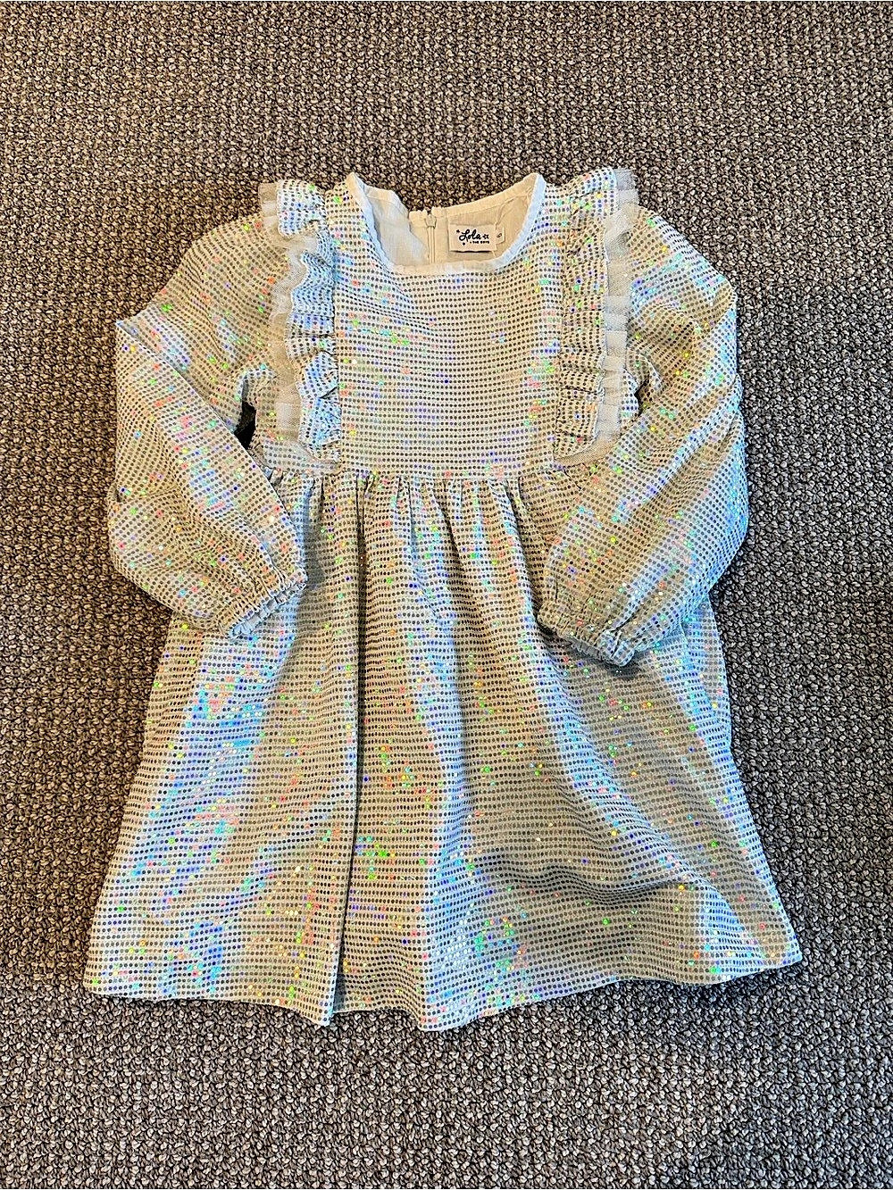 Lola + The Boys Size 6 Sequin Ruffle Dress